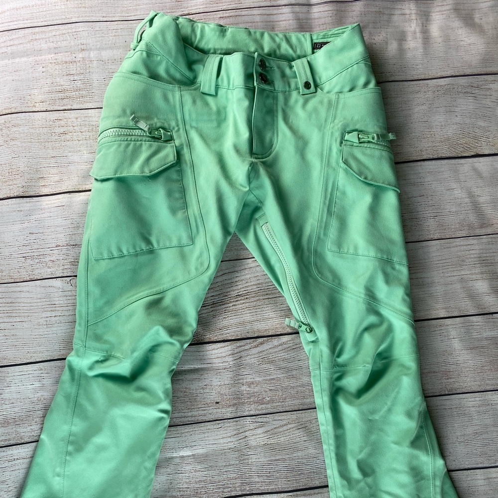 WOMENS BURTON GLORIA SKI SNOWBOARD PANT SMALL. Mint green.